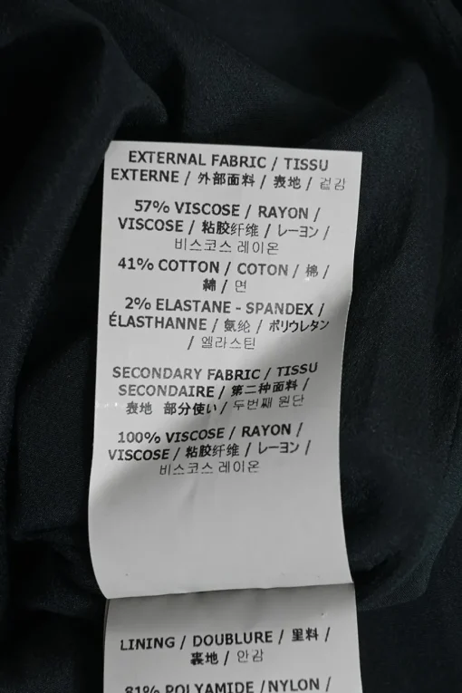 Green viscose-blend mixed-media strapless popover sheath dress