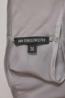 Grey bias-cut paneled satin convertible camisole with side-tie fastening