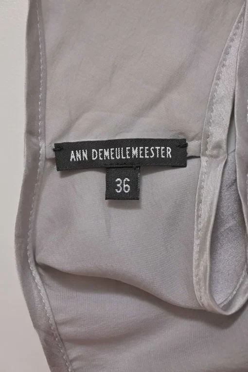 Grey bias-cut paneled satin convertible camisole with side-tie fastening