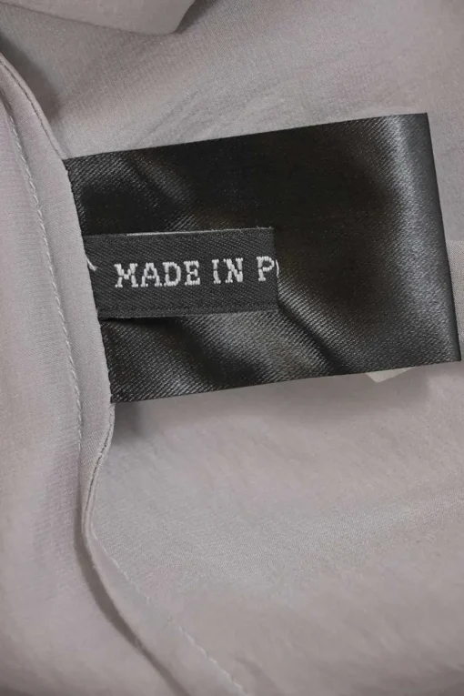 Grey bias-cut paneled satin convertible camisole with side-tie fastening