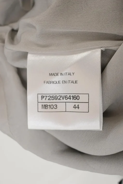 Grey cotton Coco Mark jacquard sleeveless swing-style ruffle shift dress