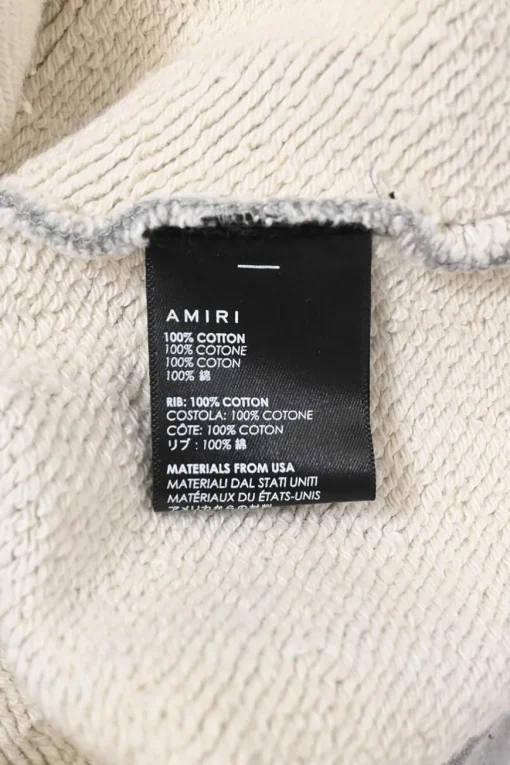 Grey cotton French terry oversized hoodie with bone graphic print