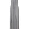 Grey Grecian neck column gown