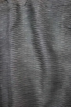 Grey sleeveless see through cotton mini shift dress with white poplin lining on the inside