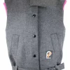Grey Top with pink inside
