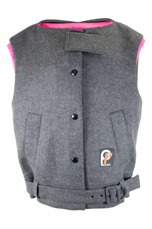 Grey Top with pink inside