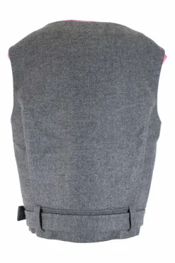 Grey Top with pink inside