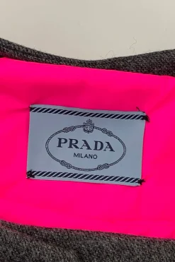 Grey Top with pink inside