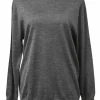 Grey wool and silk-blend crewneck pullover sweater