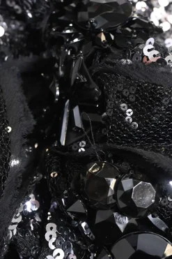 Gunmetal slip sequin scoop neck camisole