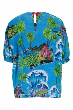 Hawaiian print loose fit casual top