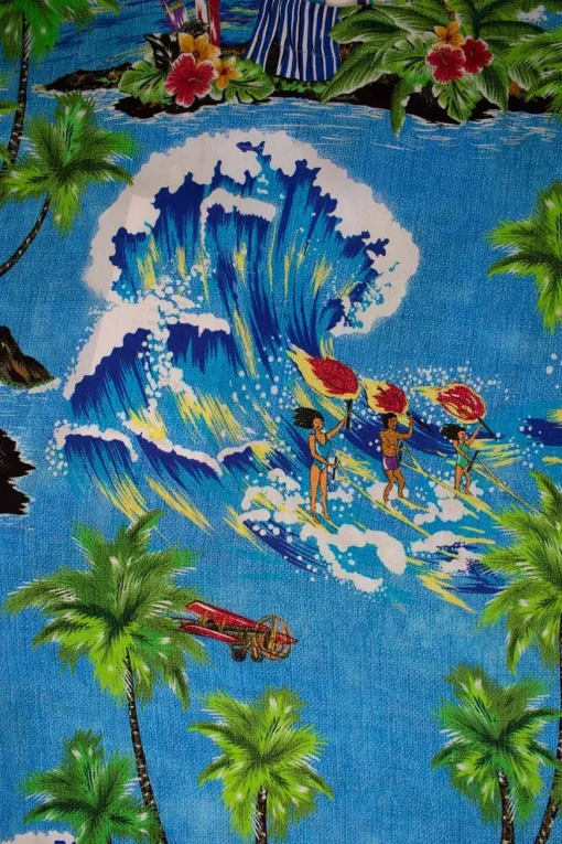Hawaiian print loose fit casual top