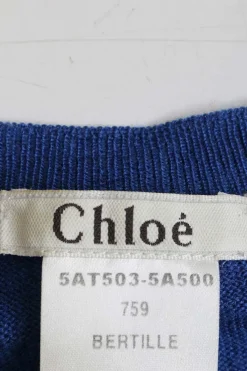 Heather blue merino pullover half-button Bertille Henley sweater