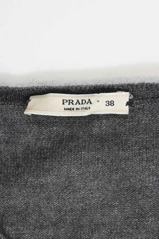 Heather cashmere-silk blend charcoal interlock jersey knit half-sleeve cropped cardigan
