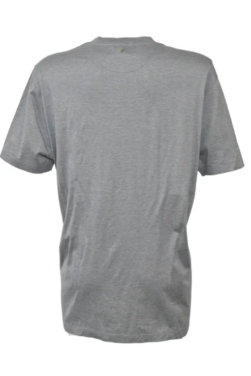 Heather grey cotton jersey crewneck pullover T-shirt