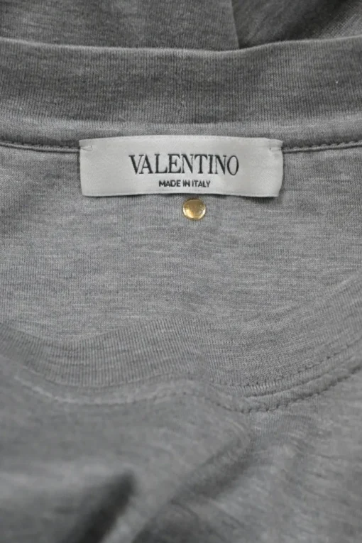 Heather grey cotton jersey crewneck pullover T-shirt