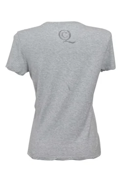Heather grey screen-printed cotton jersey skull pullover crewneck T-shirt