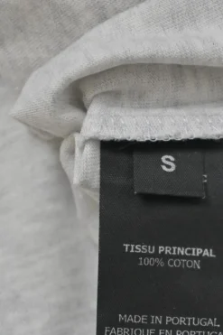 Heather grey screen-printed cotton jersey pullover oversized slogan T-shirt