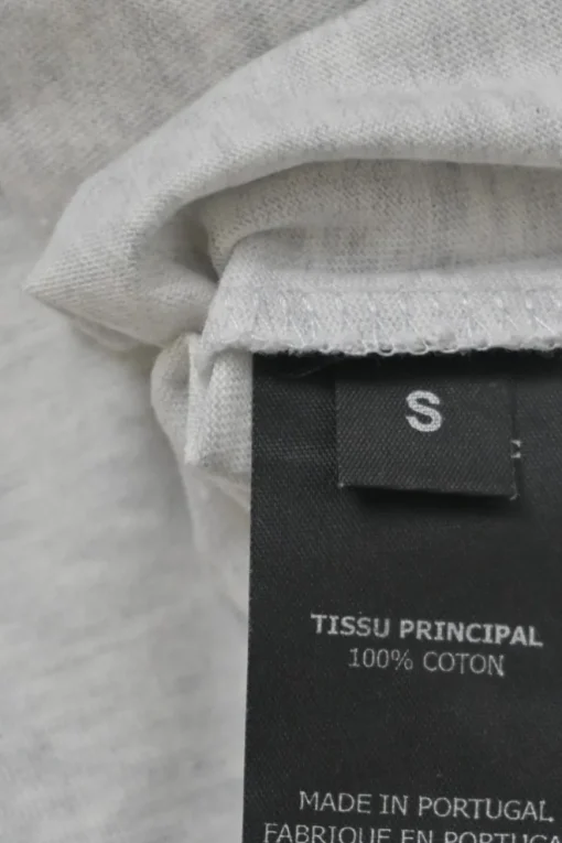 Heather grey screen-printed cotton jersey pullover oversized slogan T-shirt