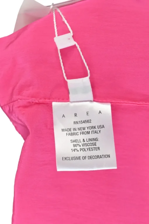 Hot pink viscose-blend embellished draped cold-shoulder bandeau top with exposed side zip fastening