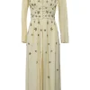 Ivory bias-cut embellished viscose-blend plunge neck empire-waist maxi dress featuring metallic bead broderie motif