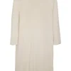 Ivory cashmere pullover v-neck sweater dress