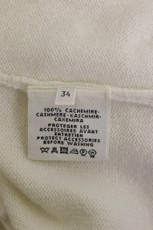 Ivory cashmere pullover v-neck sweater dress