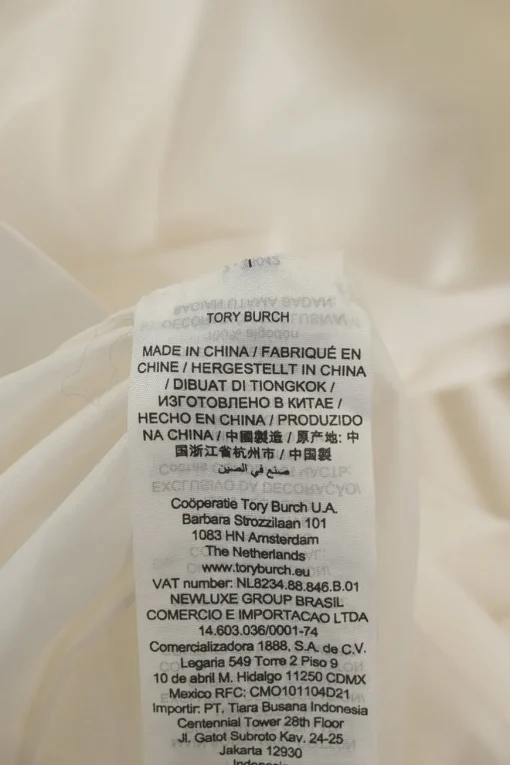 Ivory cotton poplin stand collar button-front shirt with detachable Bertha collar