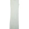 Ivory cotton rib pullover slouchy slip-style racerback tank dress
