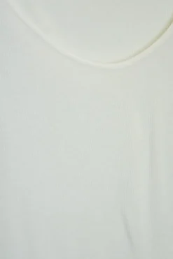 Ivory cotton rib pullover slouchy slip-style racerback tank dress
