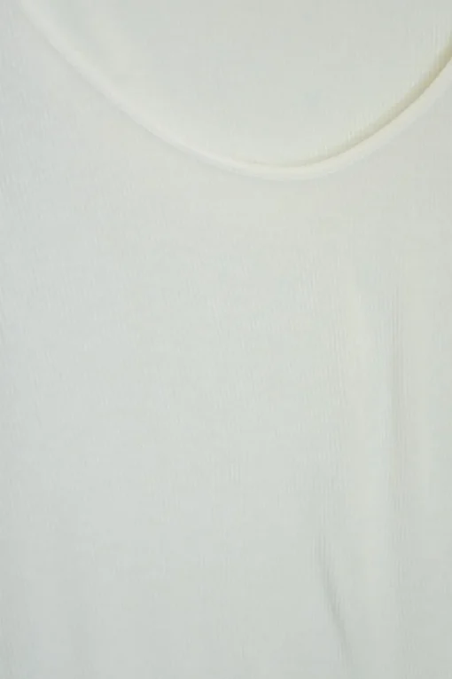 Ivory cotton rib pullover slouchy slip-style racerback tank dress