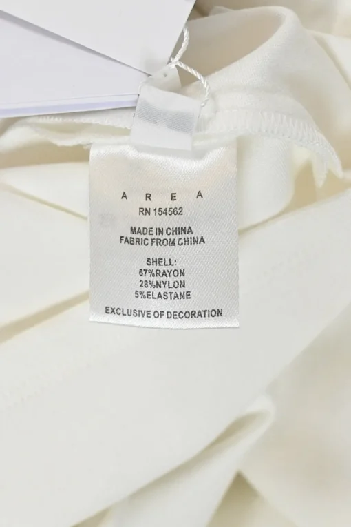 Ivory crystal bow-embellished rayon-blend2 plunge neck midi A-line dress