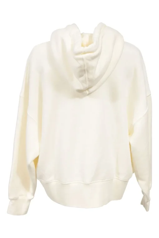 Ivory embellished cotton French terry pullover logo hoodie featuring kill bear broderie motif