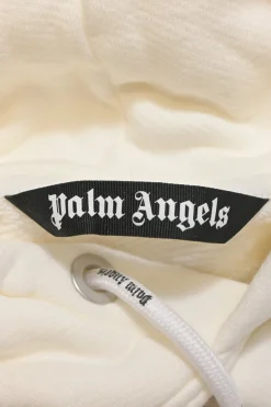 Ivory embellished cotton French terry pullover logo hoodie featuring kill bear broderie motif