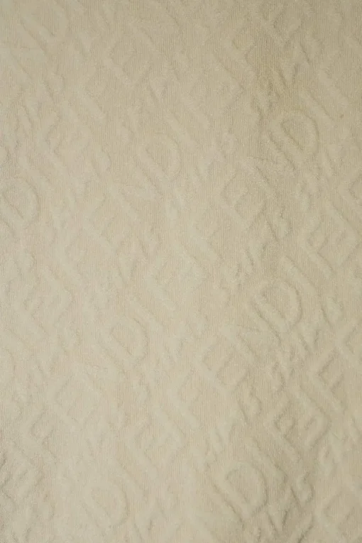 Ivory embossed viscose-blend X Skims Connecticut short sleeve mock neck zip-up mini dress