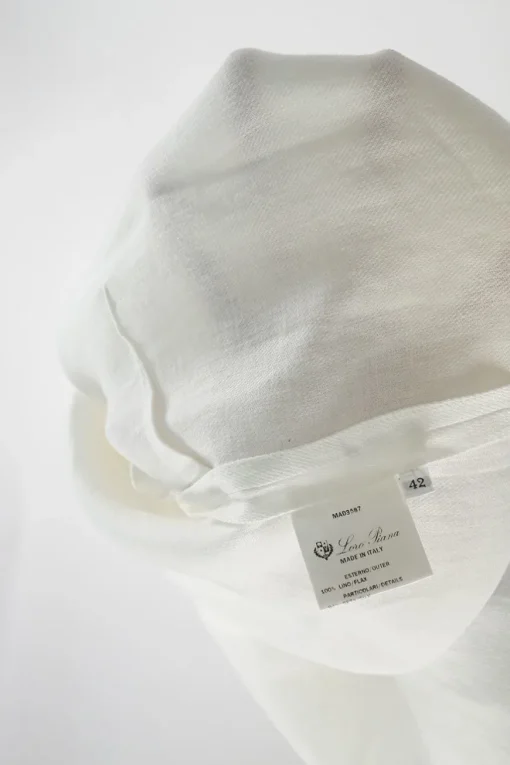 Ivory linen classic collar half-button short sleeve golf polo shift dress