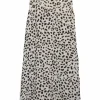 Ivory silk cheetah print pullover racerback tank shift with chest patch pocket