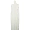 Ivory silk-blend Aphrodite cut-out drawstring swing-style dress