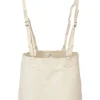 Ivory viscose-blend pinafore mini skirt