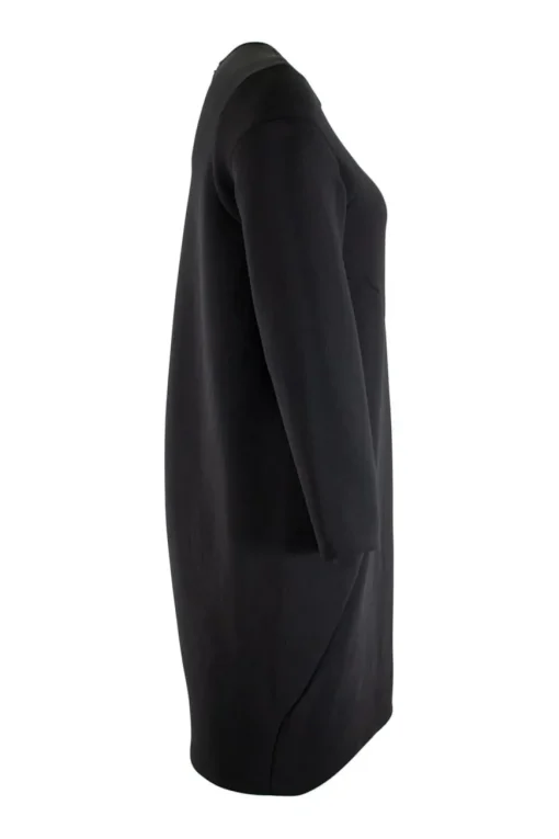 Jil Sander navy blue knee length long sleeve dress with pockets