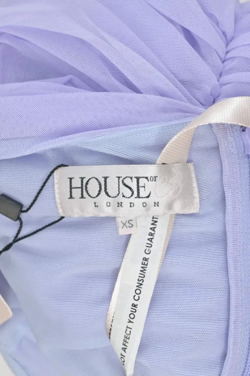 Lilac polyester-blend organza Ella ruched slip dress with adjustable spaghetti straps
