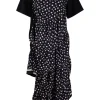 Long layered floral black top