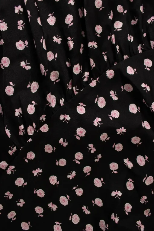 Long layered floral black top