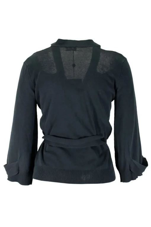Lutz Hulle grey cardigan with cut on shoulders