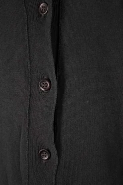 Lutz Hulle grey cardigan with cut on shoulders