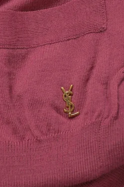 Marsala wool interlock jersey knit button-front cardigan