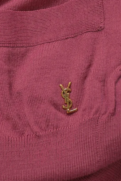 Marsala wool interlock jersey knit button-front cardigan