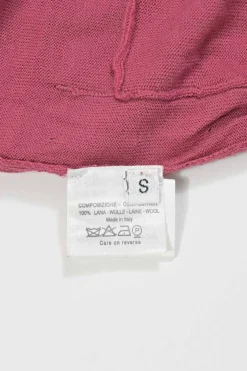Marsala wool interlock jersey knit button-front cardigan