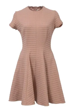Miu Miu A-Line peachy knitted textured mini dress