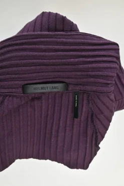 Mulberry pima cotton-spandex blend shrug rib knit sweater mini dress